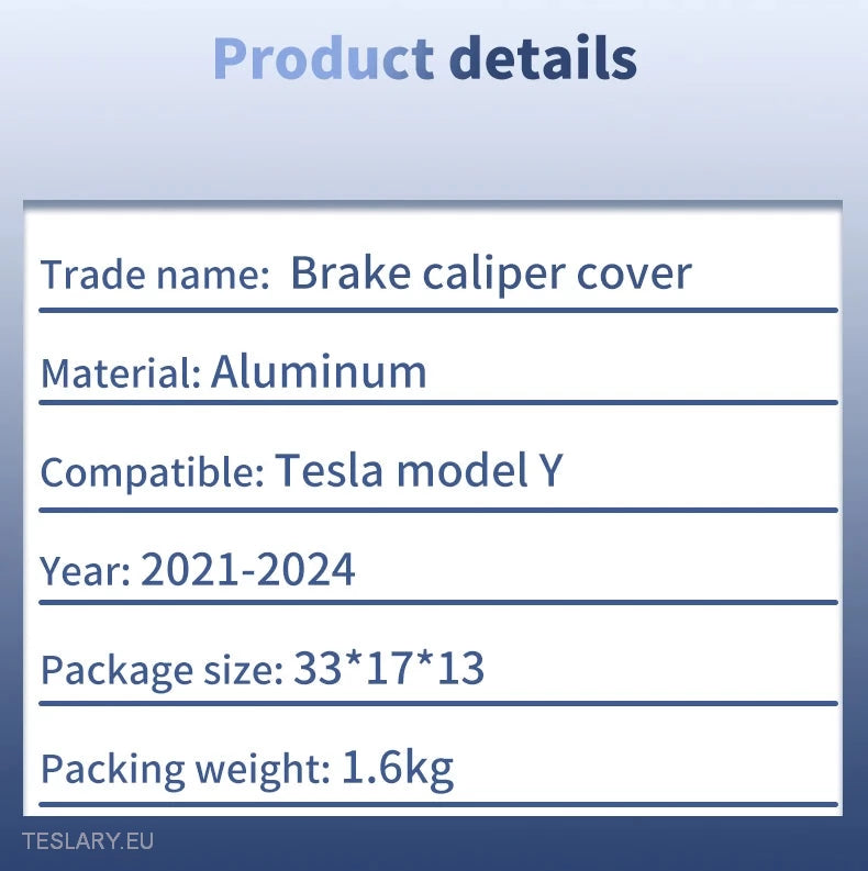 Tesla 3/3+/Y Brake Caliper Cover 18"/19" / 20" Red -TESLARY.IE Tesla Shop Europe