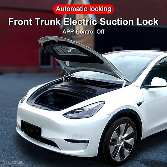 Tesla Model 3/Y Frunk Soft Close Automatic Locking Mechanism - Tesla Shop Europe - TESLARY.IE Ireland - France boutique- Deutschland Geschäft- España comercio - Nederland winkel- TESLARY.IE