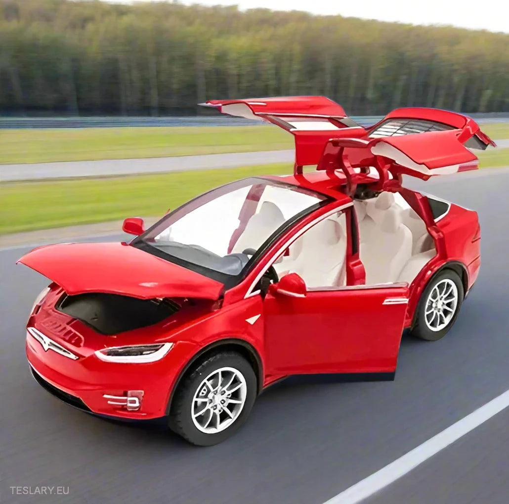 Tesla Model Model X  1:24 Unofficial Version ( RED ) - Tesla Shop Europe - TESLARY.IE Ireland - France boutique- Deutschland Geschäft- España comercio - Nederland winkel- TESLARY.IE