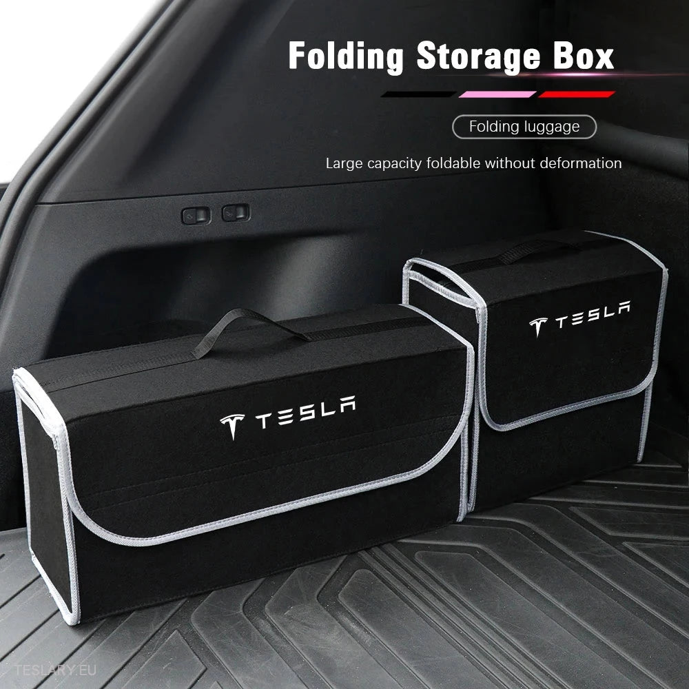 Trunk Storage Box/Bag with Tesla Logo - Tesla Shop Europe - TESLARY.IE Ireland - France boutique- Deutschland Geschäft- España comercio - Nederland winkel- TESLARY.IE