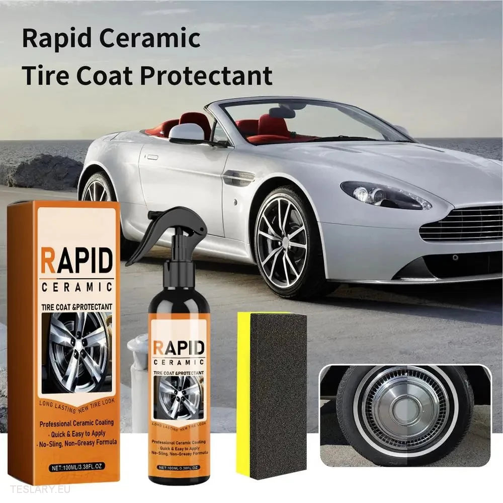 Tyre Rapid Ceramic Coating for Long Lasting Shine - Tesla Shop Europe - TESLARY.IE Ireland - France boutique- Deutschland Geschäft- España comercio - Nederland winkel- TESLARY.IE