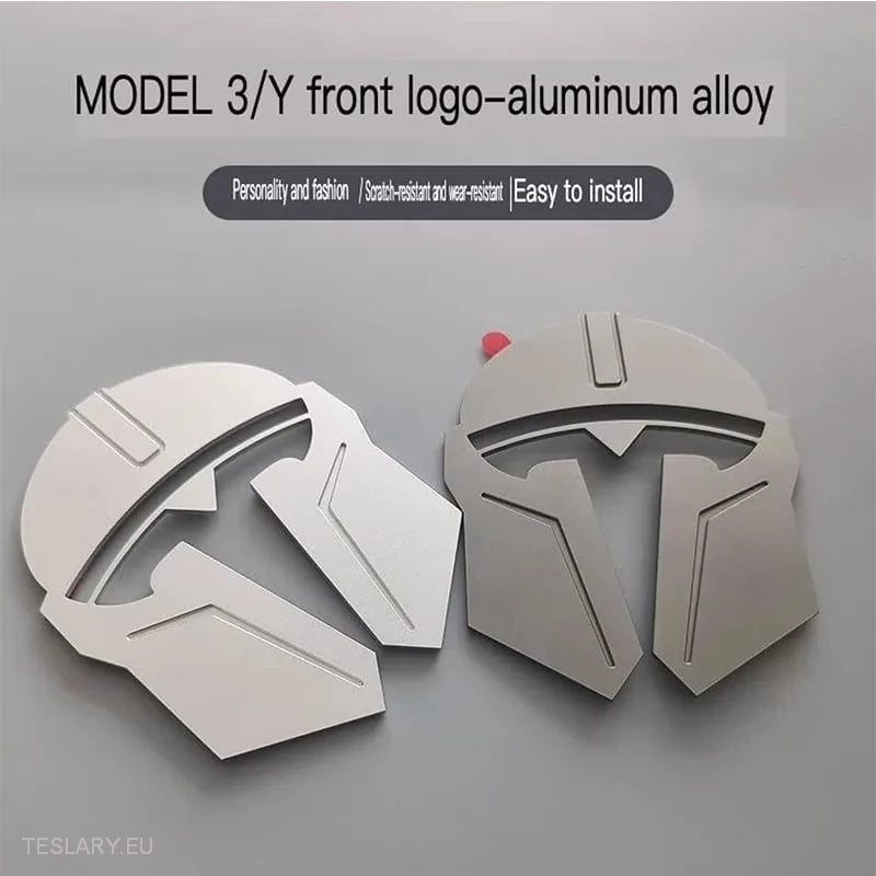 Tesla 3/Y Mandalorian Emblem Helmet Logo Design -TESLARY.IE Tesla Shop Europe