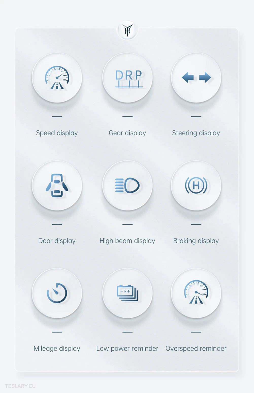 Tesla 3/Y Speed Meter Heads Up Display -TESLARY.IE Tesla Shop Europe