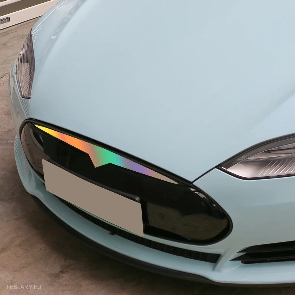 Tesla 3/Y Vinyl Front Grill Sticker in Black , Red & Carbon Fiber -TESLARY.IE Tesla Shop Europe