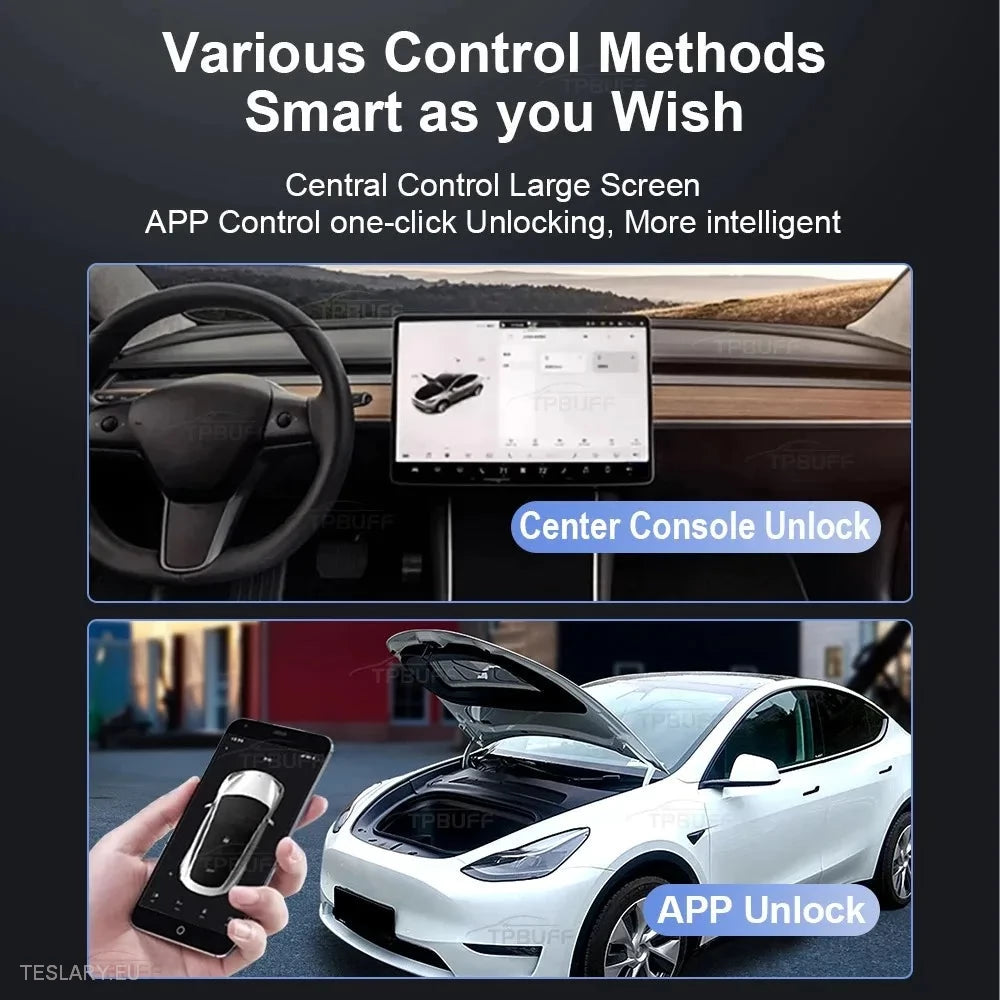 Tesla Model 3/Y Frunk Soft Close Automatic Locking Mechanism - Tesla Shop Europe - TESLARY.IE Ireland - France boutique- Deutschland Geschäft- España comercio - Nederland winkel- TESLARY.IE