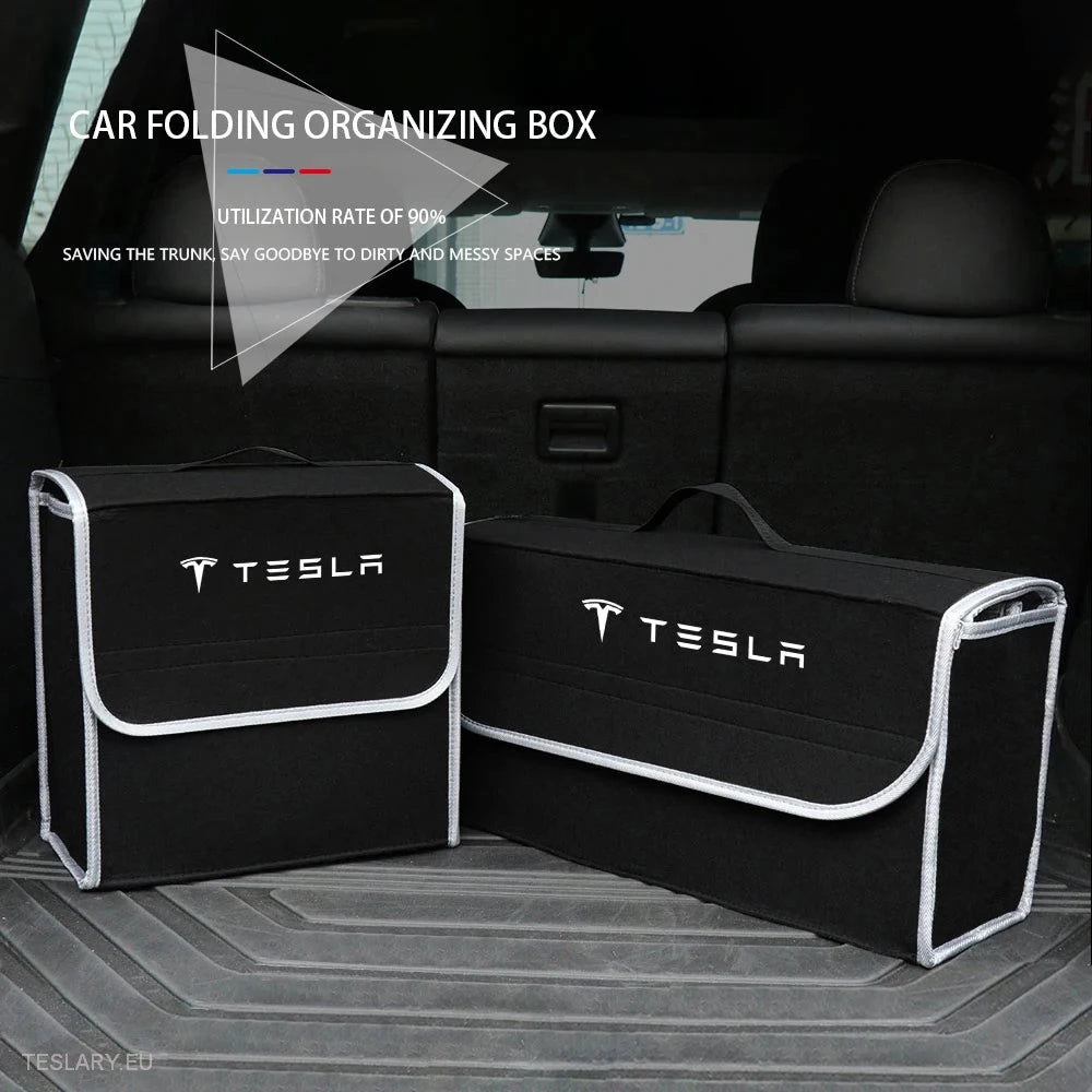 Trunk Storage Box/Bag with Tesla Logo - Tesla Shop Europe - TESLARY.IE Ireland - France boutique- Deutschland Geschäft- España comercio - Nederland winkel- TESLARY.IE