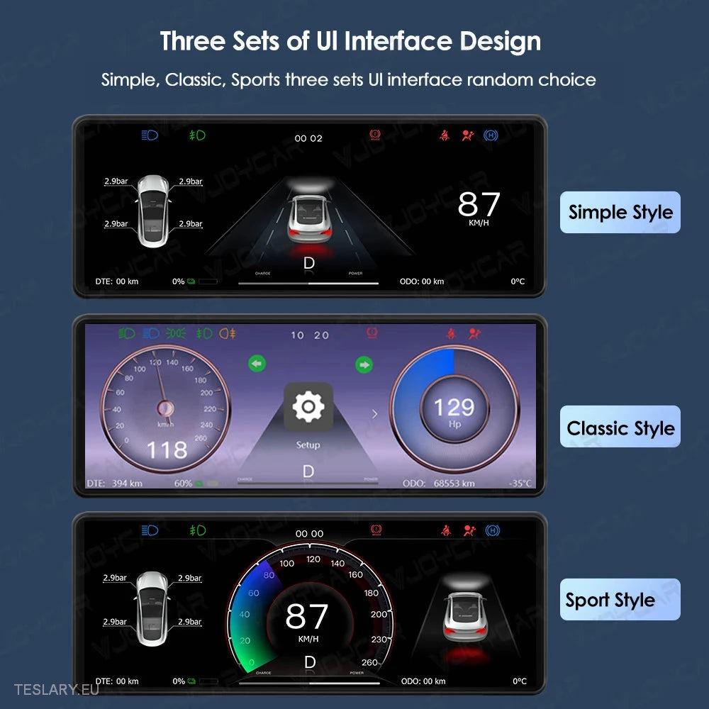 Tesla 3/Y Dash Instrument Cluster 6.2" Wide Multi Function -TESLARY.IE Tesla Shop Europe