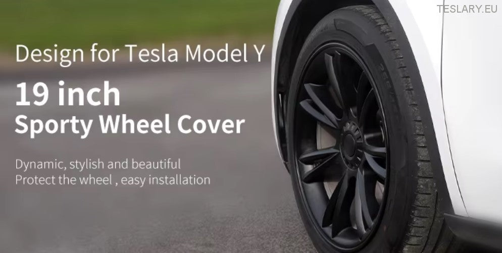 Tesla Model Y UNIQUE S14 19" Gemini Style - Matte Black