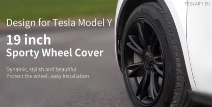 Tesla Model Y UNIQUE S14 19" Gemini Style - Matte Black