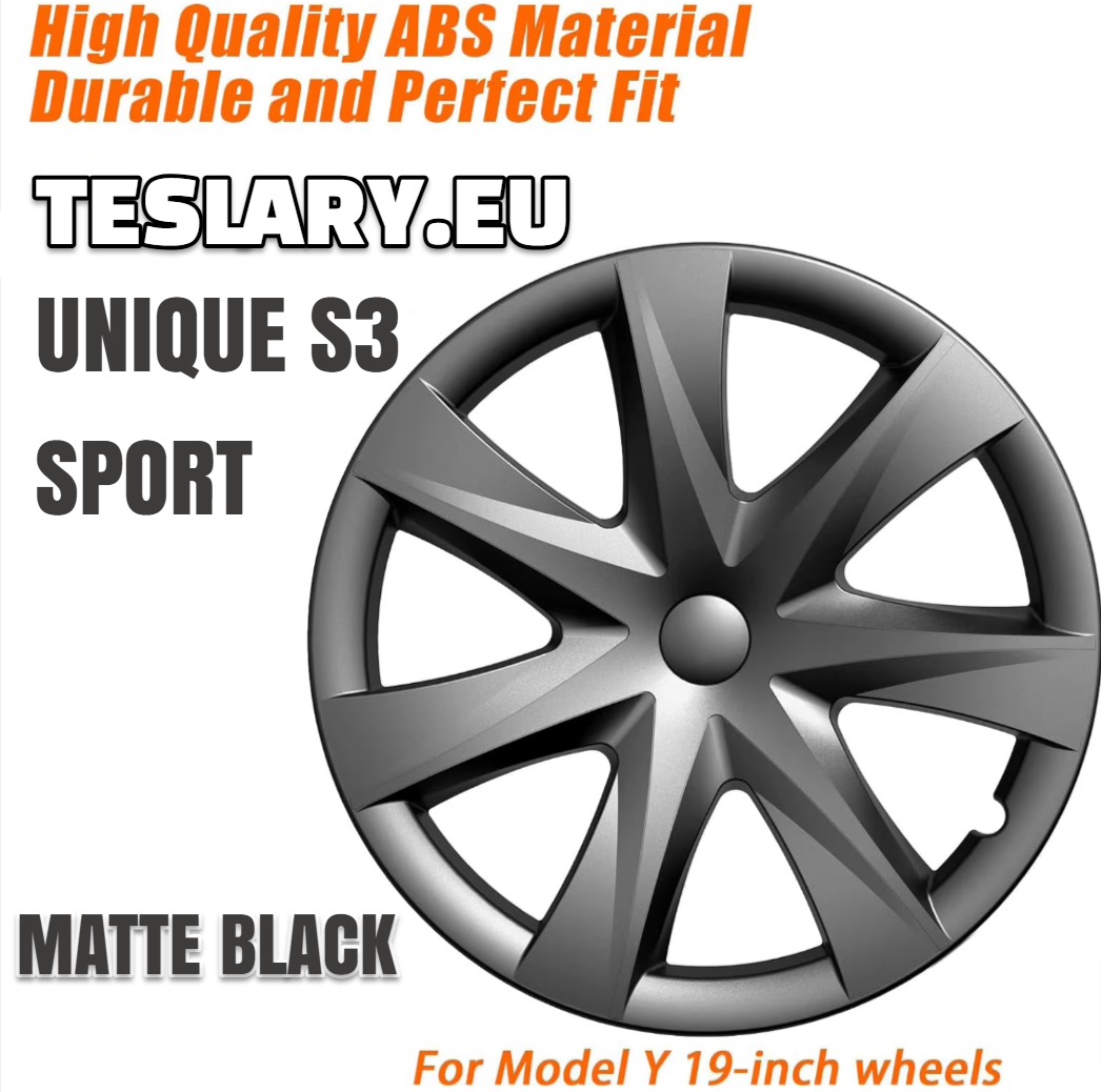 TESLA MODEL Y 19" UNIQUE S3 FULL COVER WHEEL HUBS