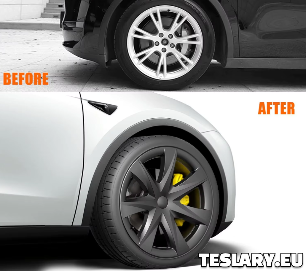 TESLA MODEL Y 19" UNIQUE S3 FULL COVER WHEEL HUBS