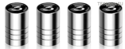 Tesla Tyre Air Valves with Model 3 or Model Y Logo
