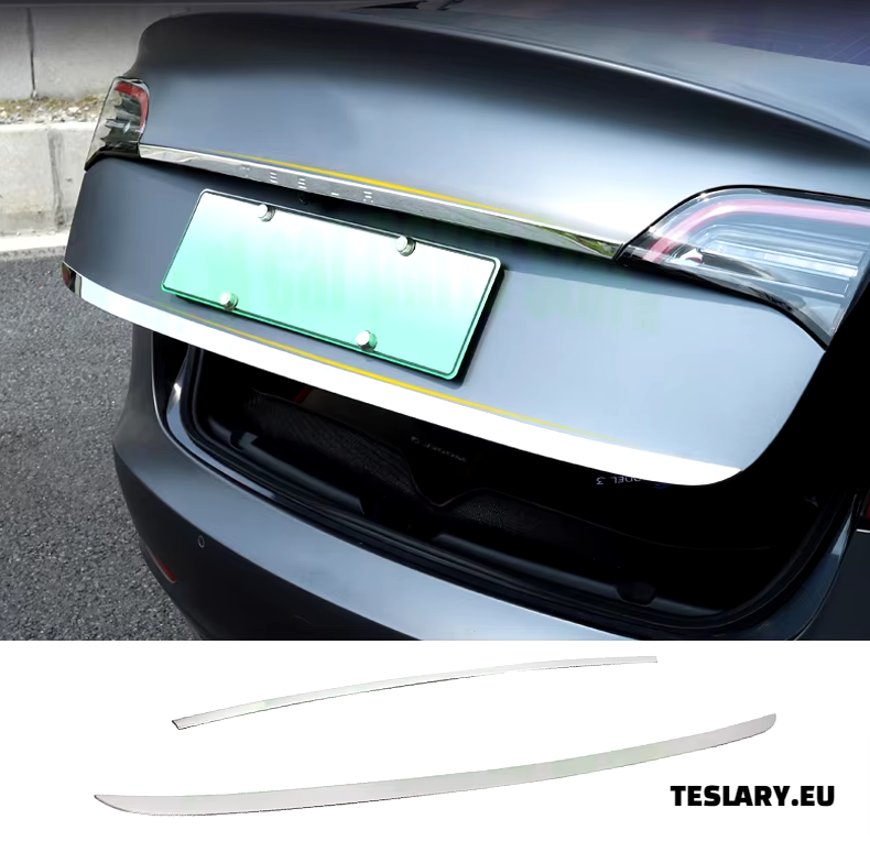 Tesla Model Y Trunk Chrome Protective Strips