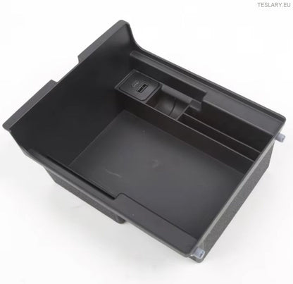 Tesla Model 3 / Y Centre Console Front Organiser with USB Ports and Spring Return
