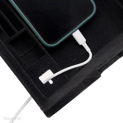 Tesla Model 3 / Y Centre Console Front Organiser with USB Ports and Spring Return