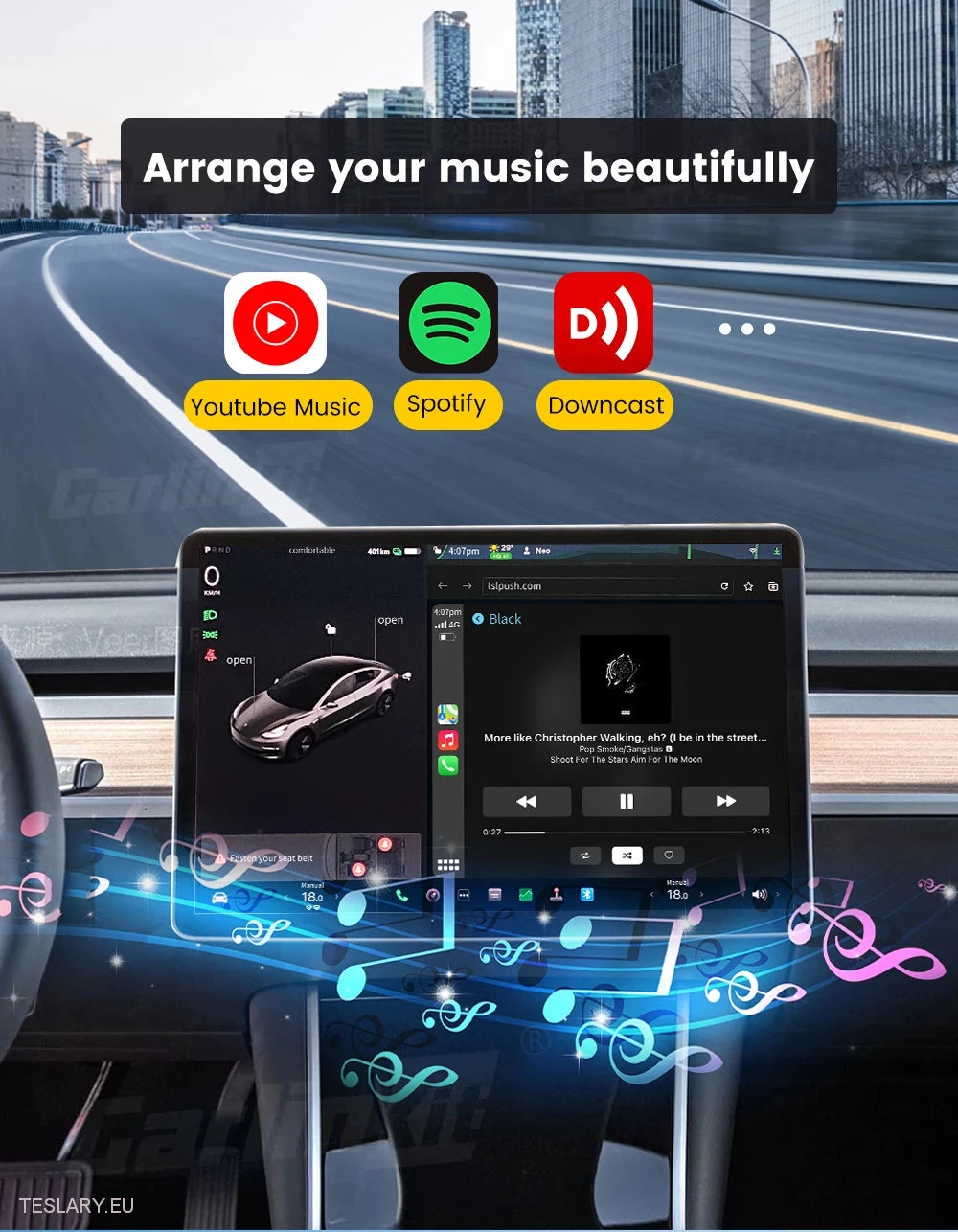 Tesla Wireless Adapter for Carplay for Android & Apple Devices