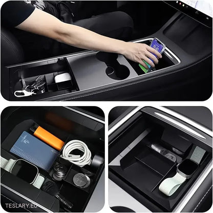 Tesla Modello 3/Y Centro Console Organizzatore posteriore Opzione anteriore e posteriore