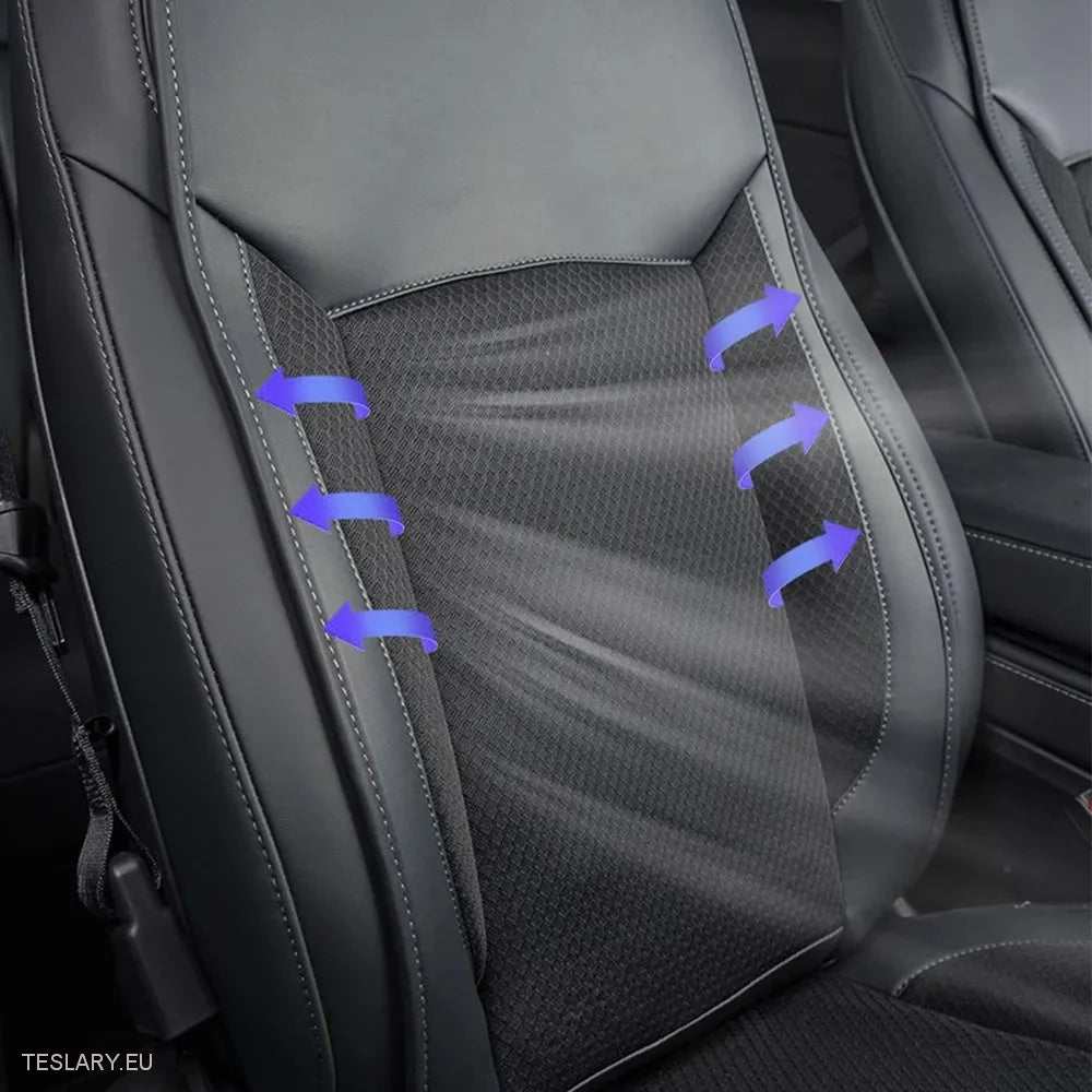 Tesla Model 3 / Y Ventilated Seat Covers in Black or White Pu Leather