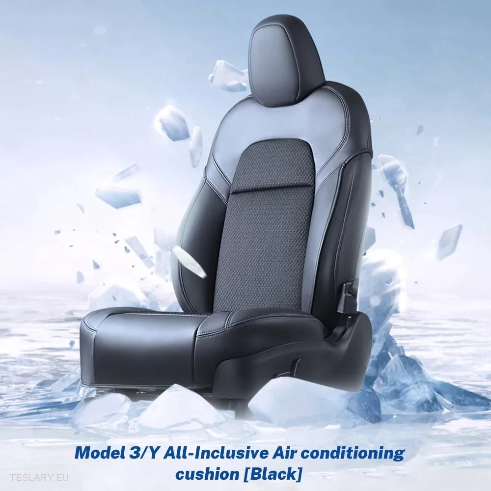 Tesla Model 3 / Y Ventilated Seat Covers in Black or White Pu Leather