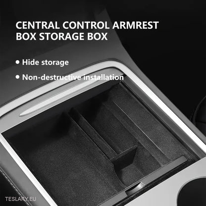 Tesla Model 3 / Y Centre Console Front Organiser Tray Flocked