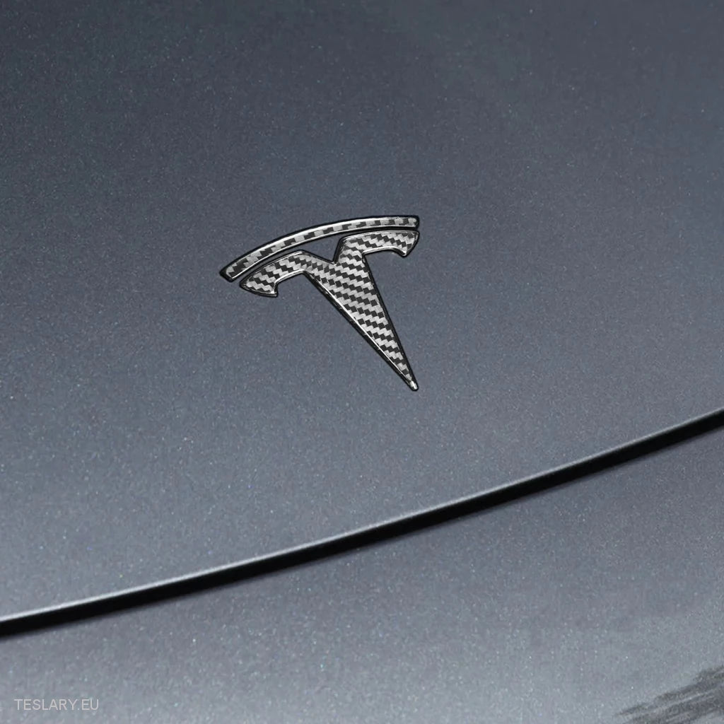 Tesla Model 3 / Y Front Logo Black , Carbon , Chrome , Red