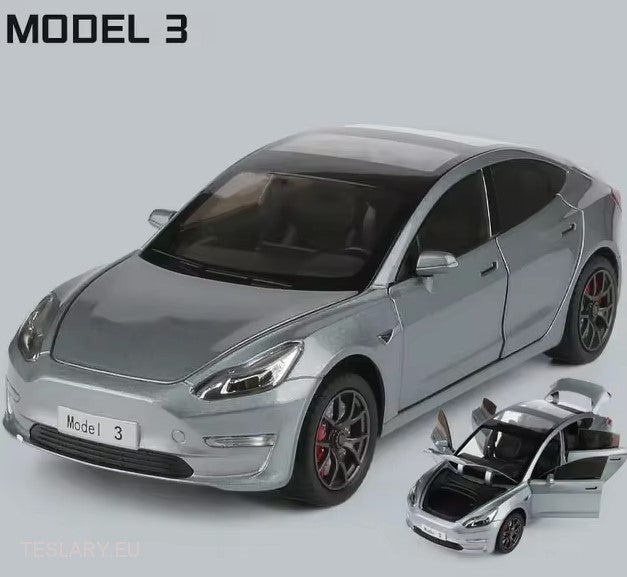 Tesla Model 3  Car 1:24 Diecast Model Car 2019 - 2023 Version