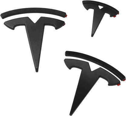 Tesla Model 3 Front , Rear & Steering Wheel Logos Kit -TESLARY.IE Tesla Shop Europe