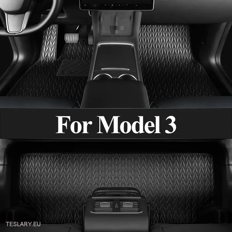 Tesla Model 3 Custom PU Leather Floor Mats ( LEFT HAND DRIVE )