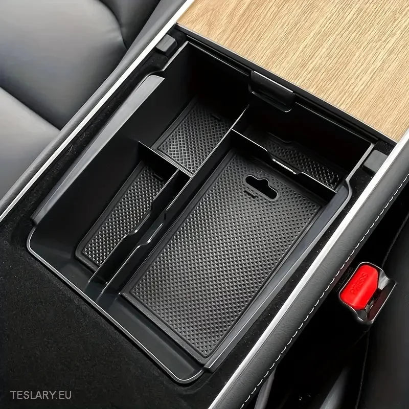 Tesla Model Y Centre Console Rear Organiser Tray - Tesla Shop Europe - TESLARY.IE Ireland - France boutique- Deutschland Geschäft- España comercio - Nederland winkel- TESLARY.IE