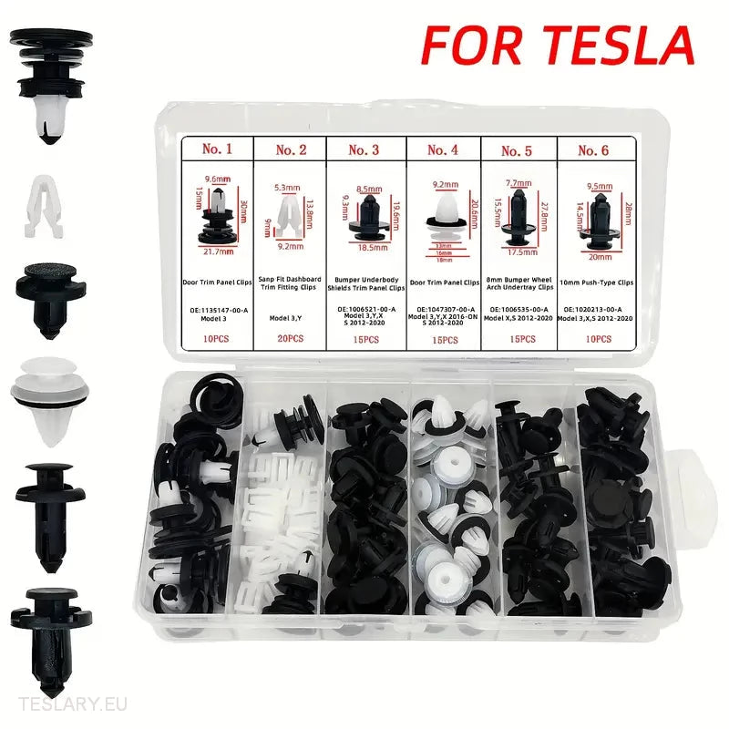 TESLA 3 , Y , S and X Trim Clips -TESLARY.IE Tesla Shop Europe