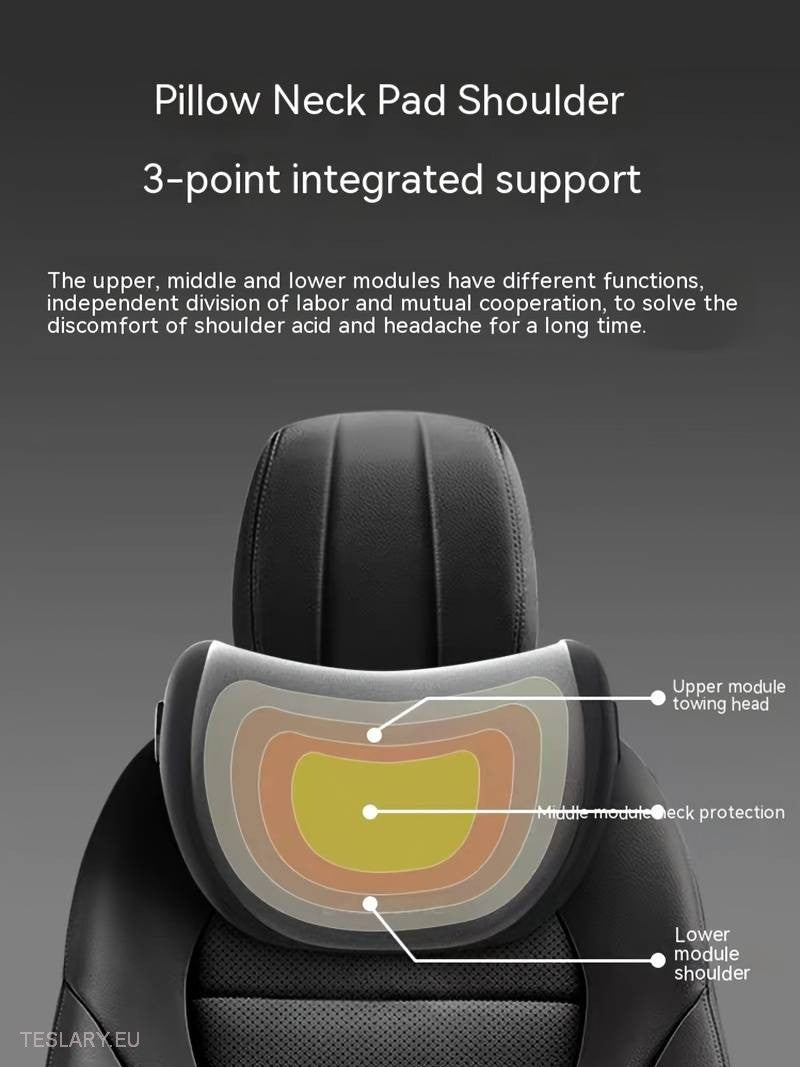 Memory Foam Neck Pillow & Back Support Cushion for All Tesla Models -TESLARY.IE Tesla Shop Europe