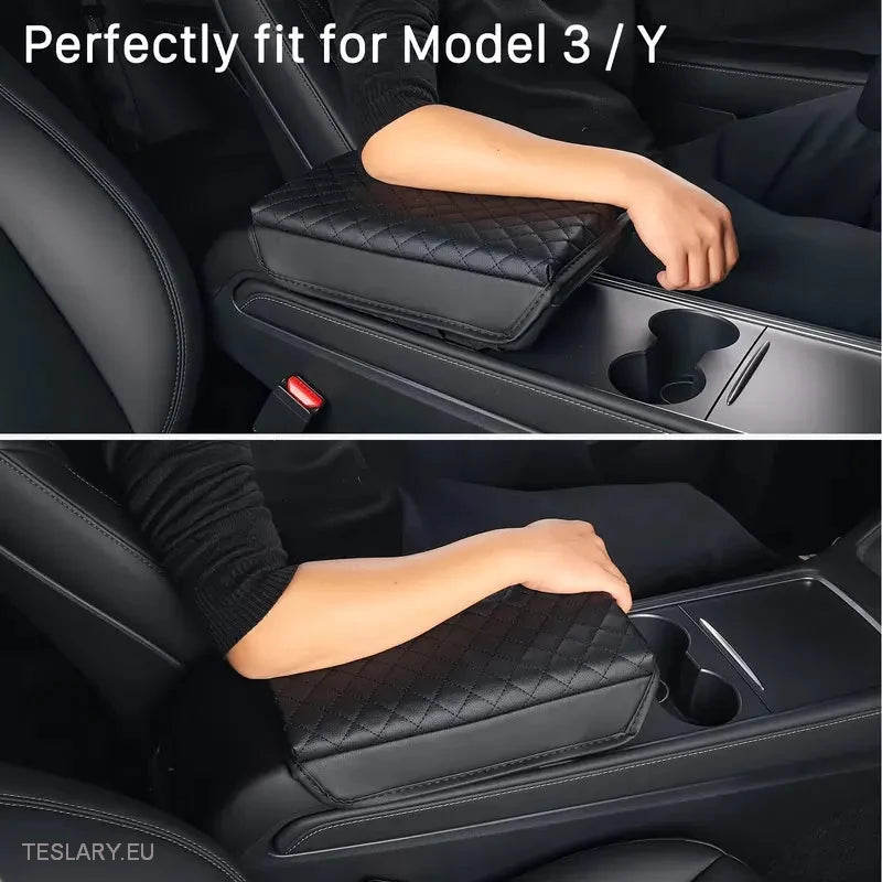 Tesla 3/Y Centre Console PU Leather Console Protector -TESLARY.IE Tesla Shop Europe