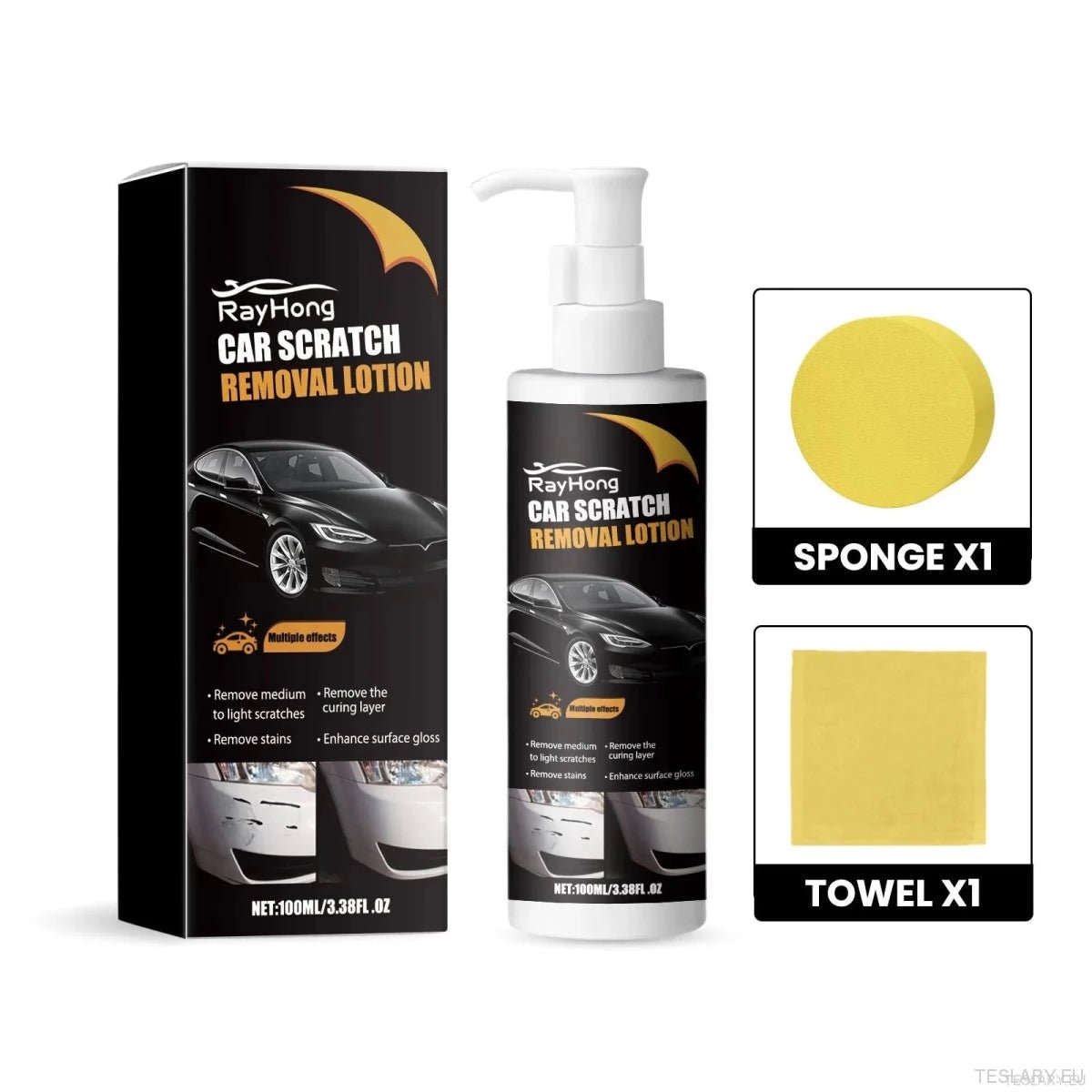 Car Paint Care Scratch Removal Lotion Paint Care Kit Repair Polishing for Tesla and other EVs - TESLARY Tesla Shop Accessories Europe Nederlands Ireland Deutschland Espana Alicante France Italia