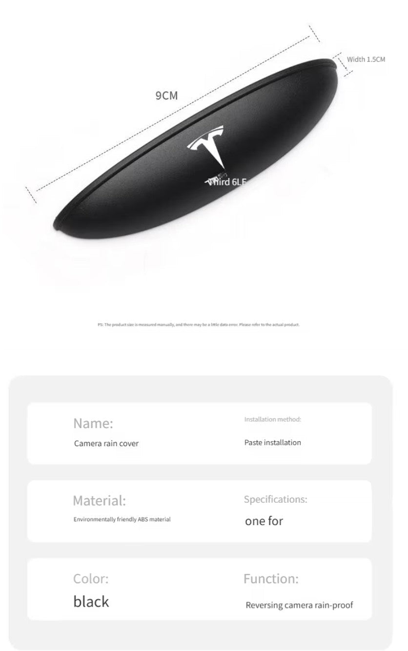 Car Rear Camera Rain Cover ABS Waterproof Rear View Camera Shield for your Tesla Model 3 / Y with Logo - TESLARY Tesla Shop Accessories Europe Nederlands Dublin Cork Ireland Deutschland Espana Alicante France Italia