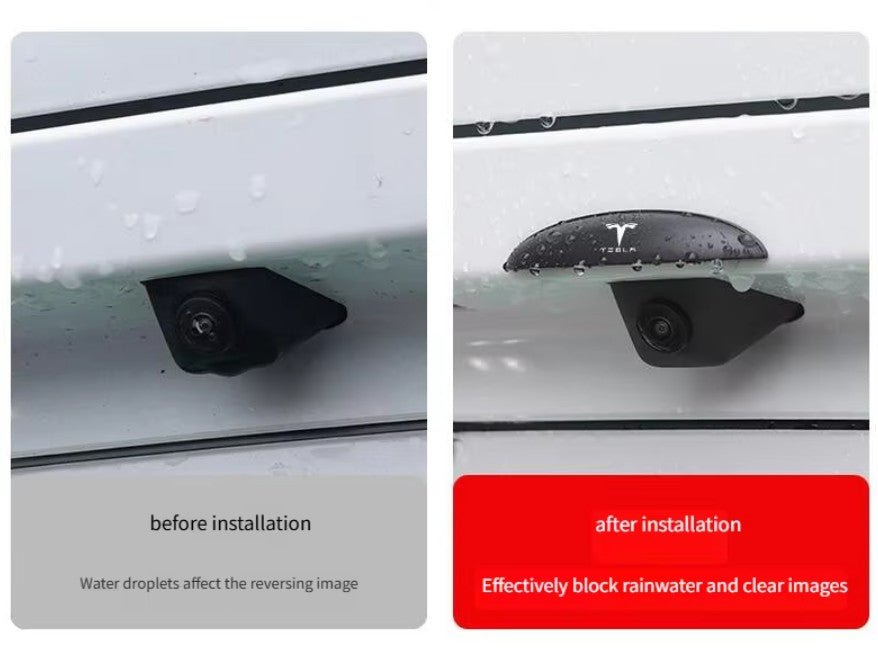 Car Rear Camera Rain Cover ABS Waterproof Rear View Camera Shield for your Tesla Model 3 / Y with Logo - TESLARY Tesla Shop Accessories Europe Nederlands Dublin Cork Ireland Deutschland Espana Alicante France Italia