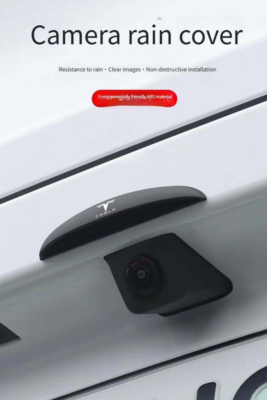 Car Rear Camera Rain Cover ABS Waterproof Rear View Camera Shield for your Tesla Model 3 / Y with Logo - TESLARY Tesla Shop Accessories Europe Nederlands Dublin Cork Ireland Deutschland Espana Alicante France Italia
