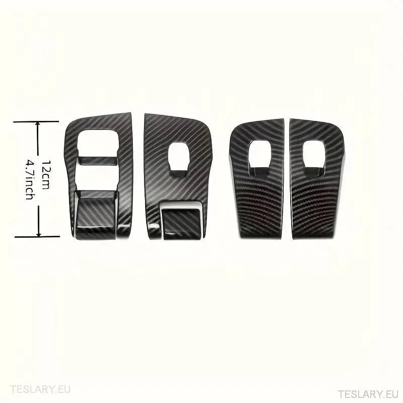 Carbon Fiber Electric Window Trim Pieces for Tesla Model 3 & Y ( LHD ) - TESLARY Tesla Shop Accessories Europe Nederlands Dublin Cork Ireland Deutschland Espana Alicante France Italia