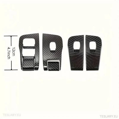 Carbon Fiber Electric Window Trim Pieces for Tesla Model 3 & Y ( LHD ) - TESLARY Tesla Shop Accessories Europe Nederlands Dublin Cork Ireland Deutschland Espana Alicante France Italia
