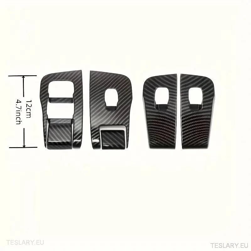 Carbon Fiber Electric Window Trim Pieces for Tesla Model 3 & Y ( LHD ) - TESLARY Tesla Shop Accessories Europe Nederlands Ireland Deutschland Espana Alicante France Italia