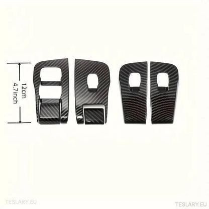 Carbon Fiber Electric Window Trim Pieces for Tesla Model 3 & Y ( LHD ) - TESLARY Tesla Shop Accessories Europe Nederlands Ireland Deutschland Espana Alicante France Italia