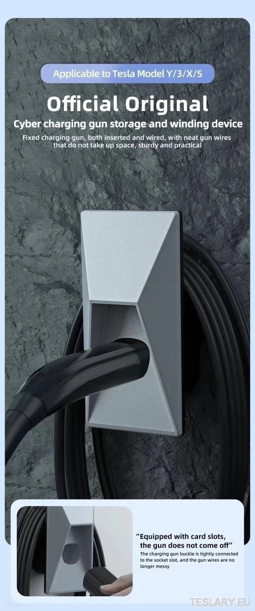 CCS Charger Gun Holder for Tesla S , 3 , X & Y - TESLARY Tesla Shop Accessories Europe Nederlands Ireland Deutschland Espana Alicante France Italia