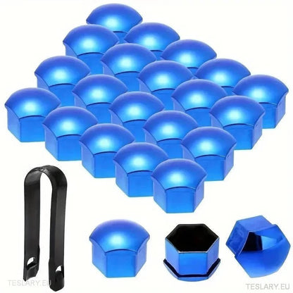 Decorative Lug Nut Cover Kits for Tesla 3/Y/S/X with Centre Cap Logo - TESLARY Tesla Shop Accessories Europe Nederlands Ireland Deutschland Espana Alicante France Italia