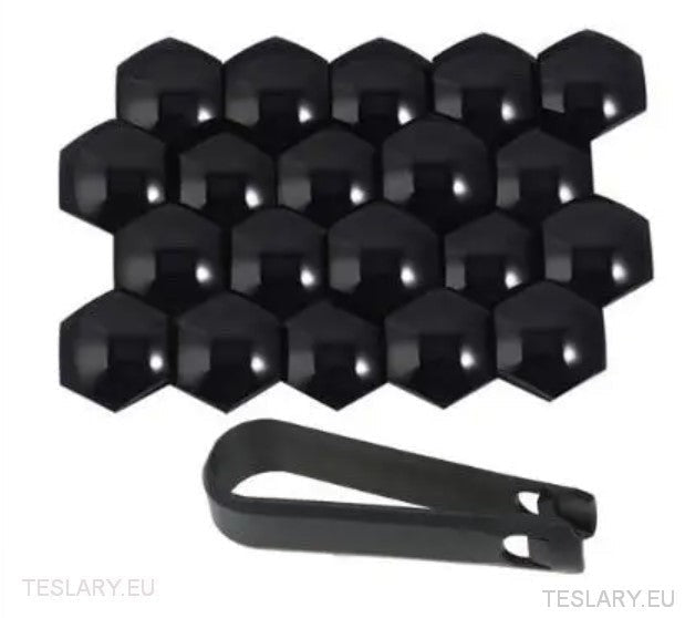 Decorative Lug Nut Cover Kits for Tesla 3/Y/S/X with Centre Cap Logo - TESLARY Tesla Shop Accessories Europe Nederlands Ireland Deutschland Espana Alicante France Italia