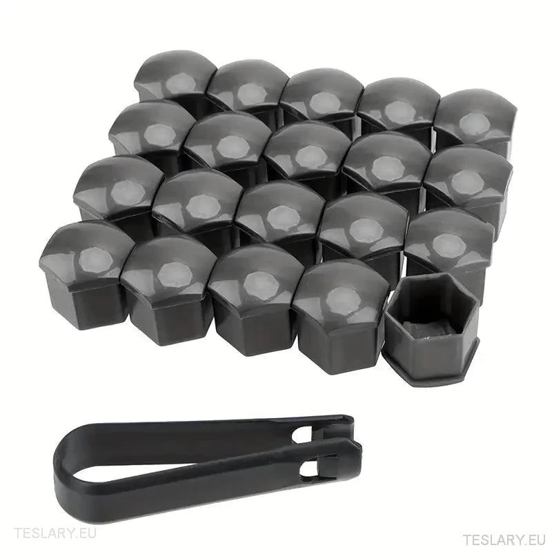 Decorative Lug Nut Cover Kits for Tesla 3/Y/S/X with Centre Cap Logo - TESLARY Tesla Shop Accessories Europe Nederlands Ireland Deutschland Espana Alicante France Italia