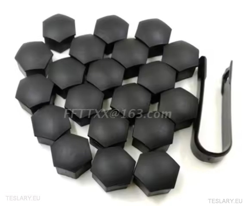 Decorative Lug Nut Cover Kits for Tesla 3/Y/S/X with Centre Cap Logo - TESLARY Tesla Shop Accessories Europe Nederlands Ireland Deutschland Espana Alicante France Italia