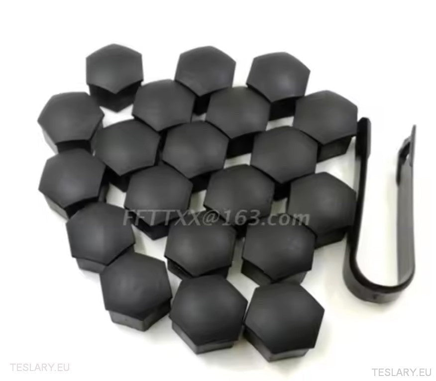 Decorative Lug Nut Cover Kits for Tesla 3/Y/S/X with Centre Cap Logo - TESLARY Tesla Shop Accessories Europe Nederlands Ireland Deutschland Espana Alicante France Italia