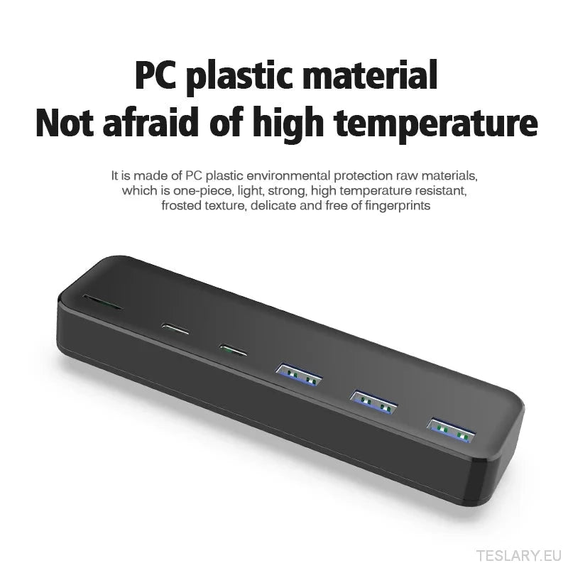 Docking Station For Tesla Model 3 Y USB Hub 27W Intelligent Fast Charging 6 in 2 Type - C Micro SD Model3 Modely 2021 - 2023 - TESLARY Tesla Shop Accessories Europe Nederlands Ireland Deutschland Espana Alicante France Italia