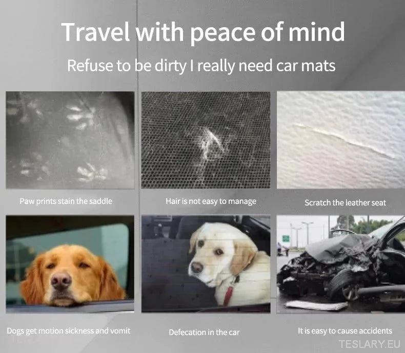 Dog Car Seat Cover for Back Seat Suitable for Tesla 3 , Y & S - TESLARY Tesla Shop Accessories Europe Nederlands Ireland Deutschland Espana Alicante France Italia