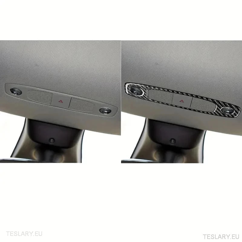 Dome / Map Light Cover for Tesla 3/Y Carbon Fiber - TESLARY Tesla Shop Accessories Europe Nederlands Ireland Deutschland Espana Alicante France Italia