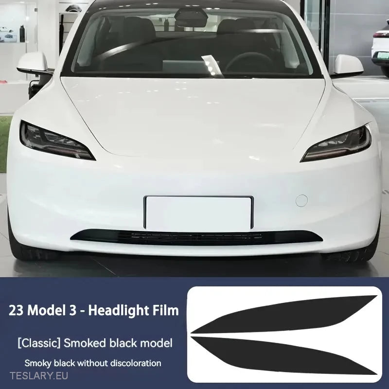 TPU Front Headlight Black Tint for Tesla Model 3 , Y & Highland